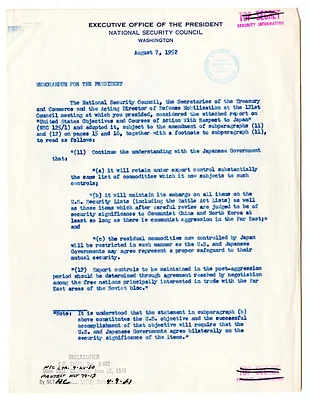 Memorandum from James S. Lay, Jr. to President Harry S. Truman