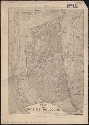 Plan du Bois de Boulogne
