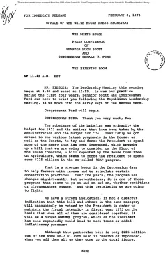 White House Leadership Meeting, 2/06/73