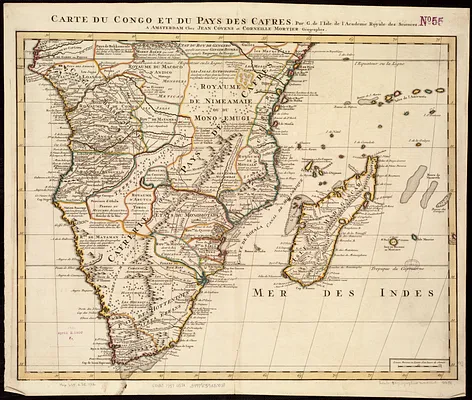 Carte du Congo et du Pays des Cafres