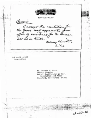 Correspondence – December 1982 (7)