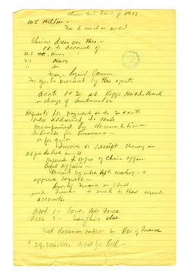 Notes re China Aid Act of 1948