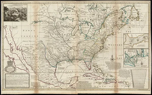 A new map of the north parts of America claimed by France under ye names of Louisiana, Mississipi, Canada, and New France with ye adjoining territories of England and Spain