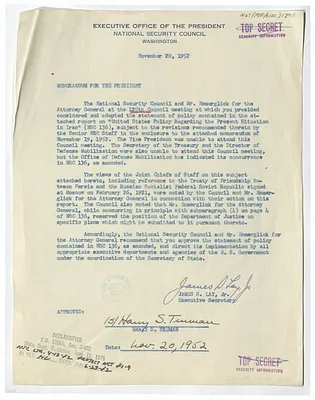 Memorandum from James S. Lay, Jr. to President Harry S. Truman