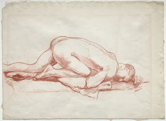 Crouching Male Nude