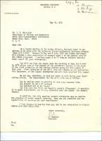 Correspondence: Letter from F. Aumento (Chairman, Department of Geology Dalhousie University, Halifax N.S.) to Dr. James Ransom Heirtzler (Woods Hole Oceanographic Institution).