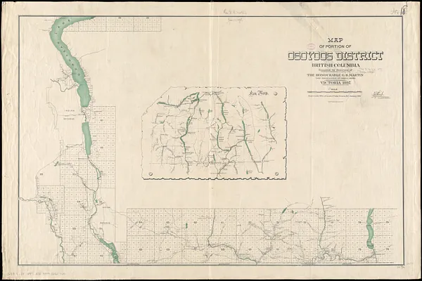Map of portion of Osoyoos District, British Columbia