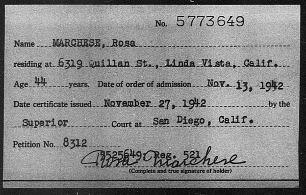Marchese, Rosa - 1942