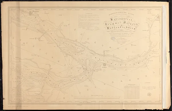 Hydrographische kaart der vaarwaters van het Haringvliet, Krammer, Volkrak & Hollandschdiep