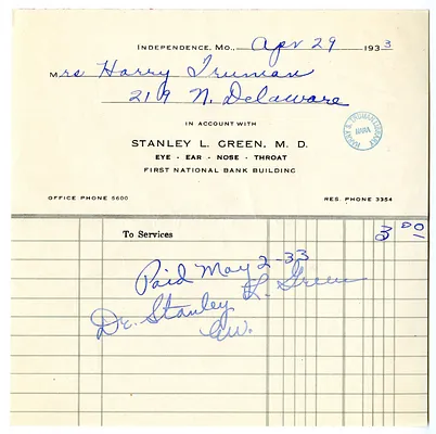Bill from Dr. Stanley Green