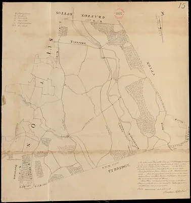 Plan of Northbridge made by Frederic Taft, dated November 1830