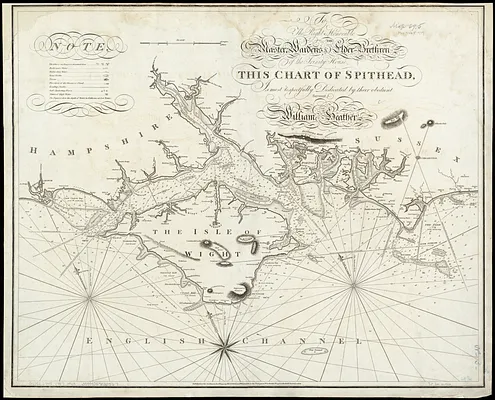 To the right honorable the master, wardens & elder brethren of the Trinity House, this chart of Spithead is ... dedicated