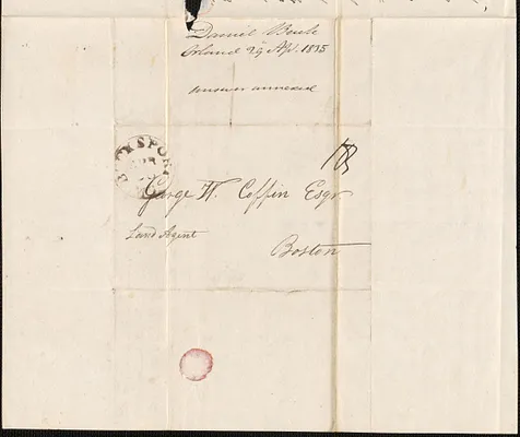 Daniel Buck to George Coffin, 29 April 1835