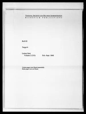 Letters Sent, Volume 2 (355), Feb.-Sept. 1868