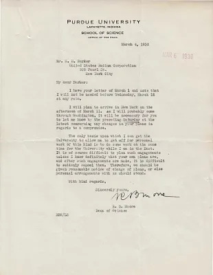 Letters Received to H.H. Barker, March 4, 1930