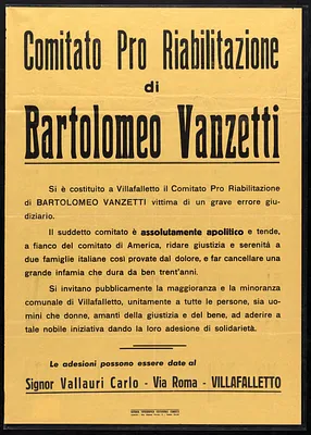 Comitato pro riabilitazione di Bartolomeo Vanzetti