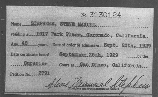 Stephens, Steve Manuel - 1929