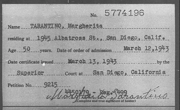 Tarantino, Margherita - 1943