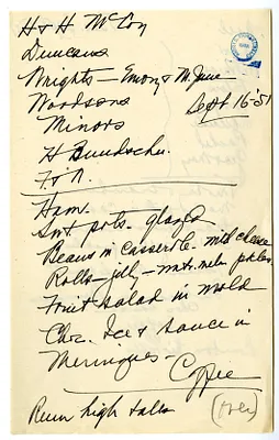 Truman Home Menus