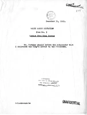Memorandum of Conversation with Secretary of State Dean Acheson and President Harry S. Truman
