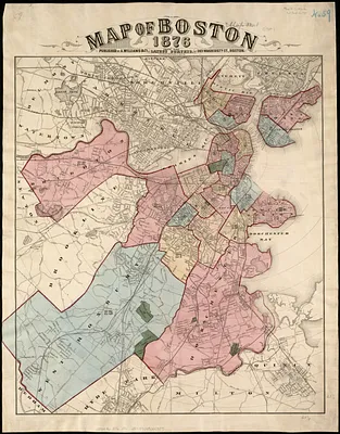 Map of Boston 1876