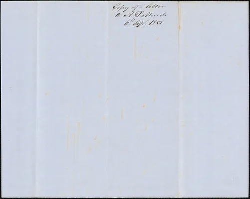 Copy of a letter from George Coffin to Anson P. Morrill, 6 April 1851