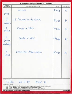 Review Group ENDC - NPT 3/6/69