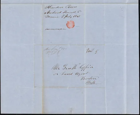 Selectman Theodore Reed to George Coffin, 1 July 1848