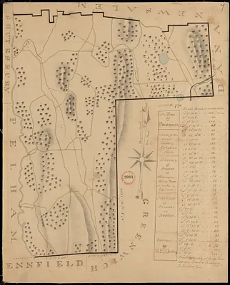 Plan of Prescott made by E. S. Darling, dated October, 1830