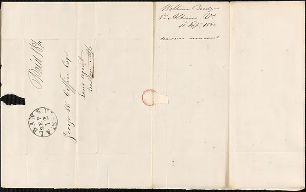 William Bridges to George Coffin, 11 September 1832