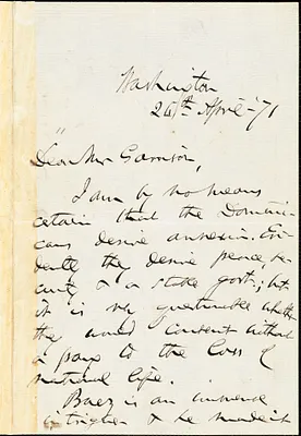 Letter from Charles Sumner, Washington, [District of Columbia], to William Lloyd Garrison, [18]71 April 26th
