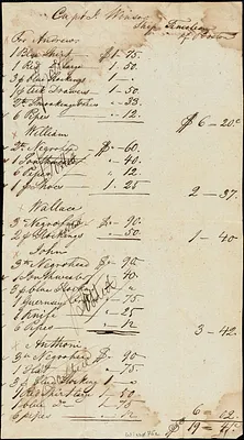 Receipt for seaman's clothing, Simon Unna