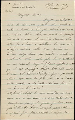 Nicola Sacco autographed letter signed to Nino [dal Vespro?], Dedham, 22 April 1927