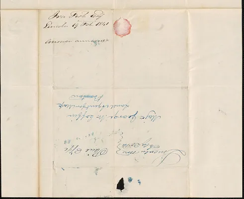 Ira Fish to George Coffin, 19 February 1841