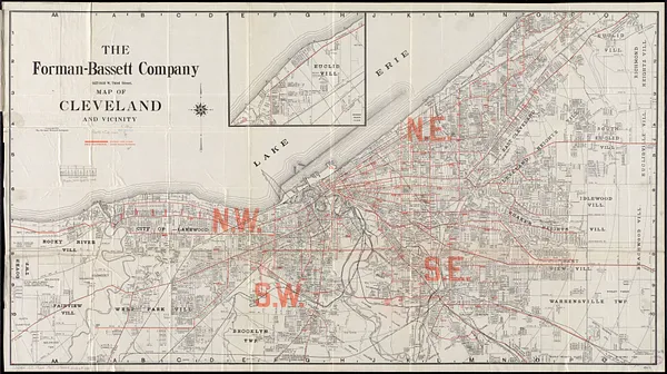 Map of Cleveland and vicinity