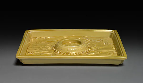 Cup Stand with Dragons in Waves