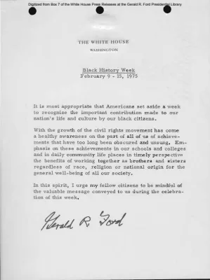 Black History Week [Proclamation]