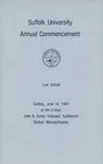 1981 Suffolk University commencement program, Law School