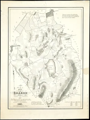 A map of the town of Sharon, Mass