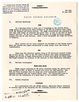 Memorandum, Daily Korean Bulletin