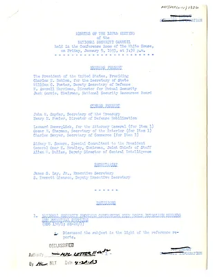 Minutes of the One Hundred and Twenty-Eighth Meeting of the National Security Council