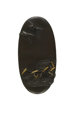 Kashira with Geese and Reeds