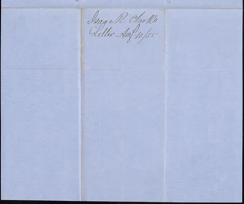 Isaac R. Clark to Willard A. Harrington, 10 August 1855