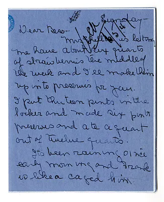 Letter from Natalie Wallace to Bess W. Truman