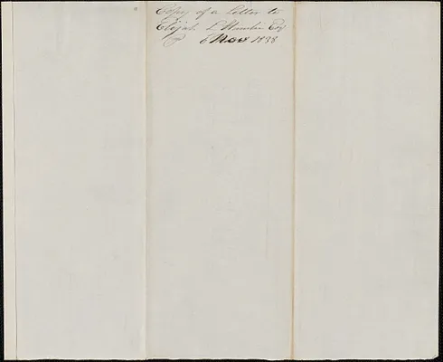 George Coffin to Elijah L. Hamlin, 6 November 1838