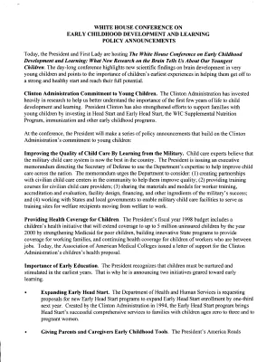 Policy [Early Childhood Development Conference]