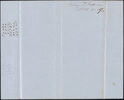 Samuel Warner to William P. Fessenden, 25 November 1853