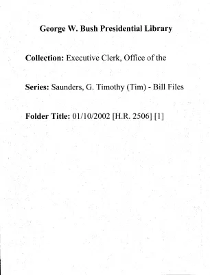 01/10/2002 [H. R. 2506] [1]