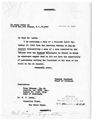 Memorandum from Stanley Woodward to Maurice C. Latta