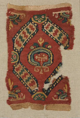 Fragmentary Ornament from a Tunic with Lozenges and Medallions